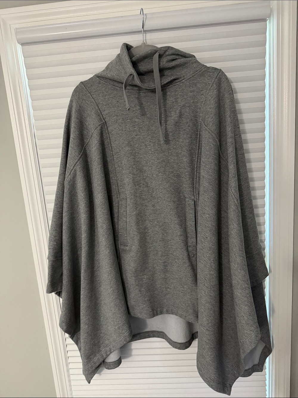 UGG Gray Hooded Poncho Sweater